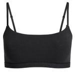 SKIMS ‎ Cotton Jersey Scoop Bralette NWT soot black size L Photo 2