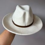 Free People  Women’s Wythe Leather Band‎ Felt Fedora Hat One Side Photo 9