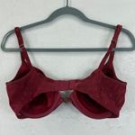 Victoria's Secret  34D Bra Burgundy Triangle‎ Pattern Unlined Wireless Photo 6