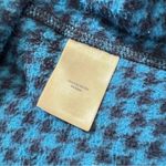 Lands’ End Women’s Blue & Black Houndstooth Fleece Quarter Zip Pullover S (6–8) Photo 6