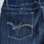 Wrangler  Boot Cut Leg Jean Women L 13 Dark Denim Embroidered 32" Inseam Mid Rise Photo 5