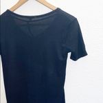 Moral Fiber  Black Choker Soft Black V Neck T-Shirt Photo 9