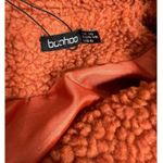 Boohoo Women's Orange Teddy Coat Photo 2