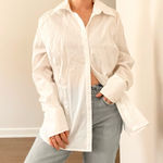 Attention  White Button-Up Shirt Photo 0