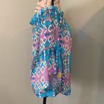 Alice & Trixie  Blue and Purple Off the Shoulder Silk Blouse Women’s Small Photo 4