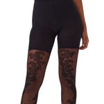 Spanx Tight-End Tights Comfortable Shaper Floral Tights Size B Very Black Photo 0