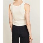 AMO Neutral Ribbed Tank Preppy Boho Quiet Luxury Coastal Western Festival Top S White Photo 2
