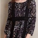 Moulinette Soeurs Anthropologie Floral Print Dress Lace Trim Size 2 Women's Photo 0