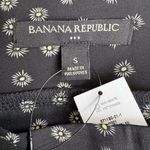 Banana Republic  Black Daisy Print Square Neck Long Sleeve Blouse Sz Small NEW Photo 4
