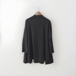 Neiman Marcus PATRIZIA LUCA NWT Trench Coat Women’s M Swing Jacket Black Y2K Goth Cyberpunk Photo 2