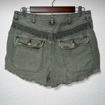 Free People  Green Cargo‎ Shorts with Distressed Hem Photo 1