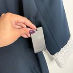 Eloquii NWT  Lightweight Lace Trim Classy Elegant Navy Blue Blazer Jacket Size 16 Photo 5
