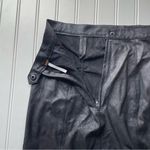 Free People  Anthropologie Rumi Ruched Faux Suede Mini Skirt Black Size XSmall Photo 4