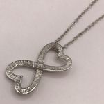 Silver Heart Infinity Necklace Valentines Day Jewelry Photo 1