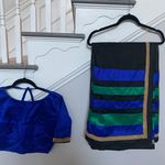 Indian pakistani jamdani type party wear sari with blouse Multiple Photo 1