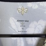 Johnny Was  Active Top Womens XS Black Floral Boho Tie Run Jog Workout Gym Train Photo 4