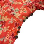 April Cornell Vintage Cottage Core Floral Dress Red Size M Photo 4