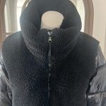 AQUA Bloomingdale’s Mixed Media Puffer Coat Jacket in Black, Size XL NEW w/Tag Photo 6