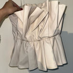 DO+BE Leather Pleated Top  Faux Photo 0