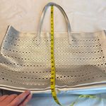 Saks 5th Avenue Sak’s Fifth Avenue Silver Laser Cut Tote Bag Shopping Bag Photo 8