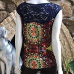 Kut From The Kloth  Paisley Lace Multicolor Sleeveless Top Women's Size Small Photo 1