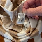 Dress Day off the shoulder brown white striped wide leg jumpsuit with pockets L. Size L Photo 10