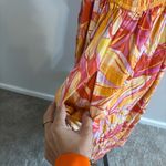 Z Supply  Charm Stained Glass Midi Dress Size Large Fun Bold Colorful Print Photo 5