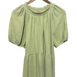Universal Threads Universal Thread Dress 2X Green Puff Sleeve Gauzy Tier Boho Cowgirl Western Photo 5