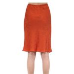 Alexa Chung Floral Jacquard Silk Satin Midi Orange Skirt Sz 6 Minimalist Photo 3