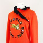 KENZO x H&M Silk Ruffle Collar Sweatshirt Orange Photo 5