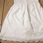 Rhapsody B73 Womens  Strapless Dress Ruched Top Ivory off White Size Medium Photo 3