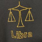 New Visions Black Orange Libra Rhinestone Long Sleeve Shirt Size 18W Photo 1