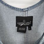 Vintage Carole Little Denim Jumper Dress Large Blue Jean Embroidered Cotton NEW Photo 11