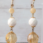 Vintage Clip On Earrings Pale Orange Photo 0