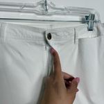 White Straight Leg Cropped Pants Size 12 Chico's Size 2 Photo 2