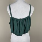 American Eagle  Crop Top XL Green‎ Embroidered Crochet Eyelet Boho Sleeveless Photo 5