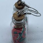 NEW Watermelon slices in mason jar fashion earring Photo 14