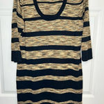 Calvin Klein  Women’s Black Bronze Marled Scoop Neck Sweater Dress - PTP 22” Photo 0