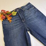 Seven7 Dark Wash Straight Leg Mid Rise Raw Hem Crop Denim Jeans Size 10 Women # Photo 2