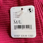 Free People  Cherry Red Solid Rib Brami New M/L Photo 52