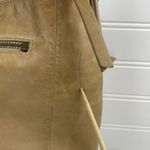 Lucky Brand  Dori Bucket Crossbody Bag Purse Tan Brown Leather Lines Pockets Photo 1