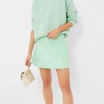 Tuckernuck Meg Mini Skirt S NWT Mint Green Faux Leather Preppy A Photo 8