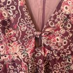 Altar'd State Altr’d State Burgundy Eyelet Floral Dress Size Large Photo 4