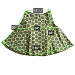 Boden 100% Cotton Sage Green Giant Polka Dot Lined Flare Skirt Size 10R Photo 7