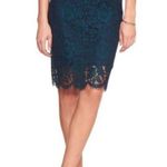 Banana Republic Navy & Teal Lace Pencil Skirt Photo 0