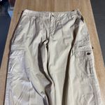 Sundance women’s beige wide leg baggy cargo pants 100% cotton size 12 EUC Tan Photo 2