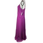Bar III SZ 14 Maxi Dress V-Neck Spaghetti Straps Lined Slits Rear Zip Amethyst Photo 7