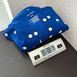 Van Heusen  Blue Polka Dot V-Neck Pullover Career Blouse Women's Size Small Photo 7