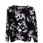 Athleta coaster luxe purple black tie dye print pullover casual sweatshirt Sz XS Photo 3