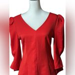 Gracia  Red Vneck Top Sz Small NWT Photo 1